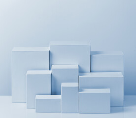 Blue blank boxes
