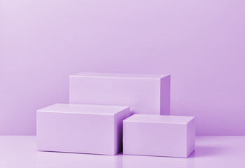 Purple podium for product display