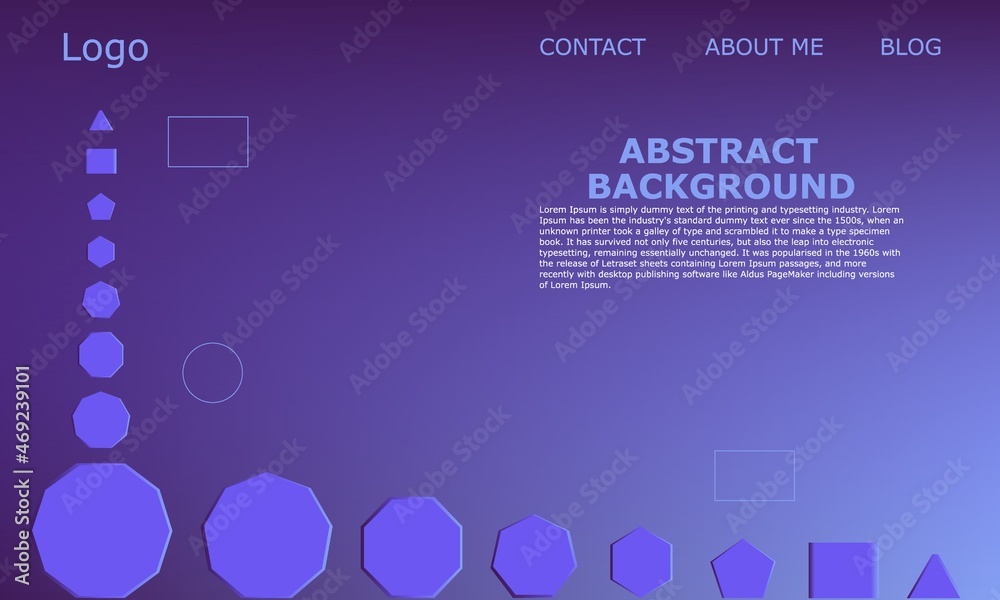 Fototapete web design vector of flat navy gradient shapes background