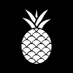 Pineapple icon isolated on dark background