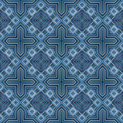Abstract blue geometric background. Seamless vector pattern
