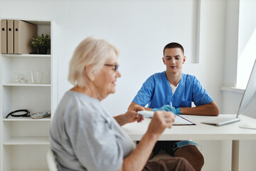 Fototapeta premium the patient is examined by a doctor health care