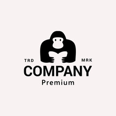 Gorilla Reding Book Logo Vector Icon Illustration
