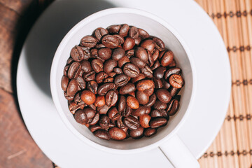 a cup of coffee espresso invigorating drink close-up food