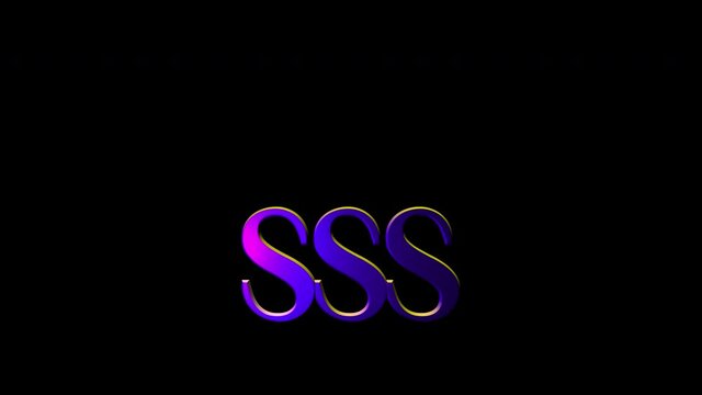 Alchemical Symbol For Stratum Super Stratum Icon Animation. Purple text with alpha channel. Esoteric Alchemy symbology