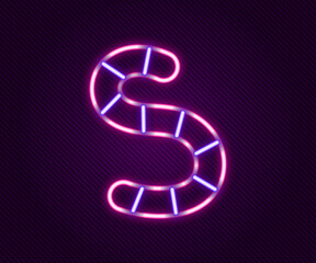 Glowing neon line Worm icon isolated on black background. Fishing tackle. Colorful outline concept. Vector