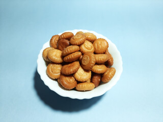 bowl of homemade biscuits or cookies