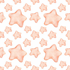 Seamless digital paper with pink stars. Perfect for textile, web, print design, souvenirs, scrapbooking and other ideas.