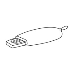 Whistle vector icon.Outline vector icon isolated on white background whistle.