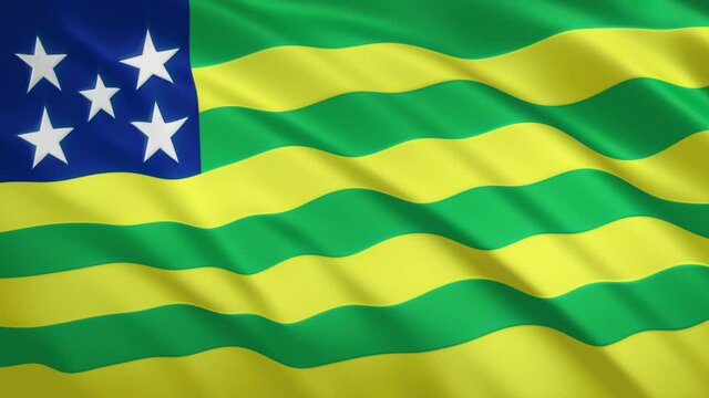Goias - Waving Flag Video Background - Brazil State
