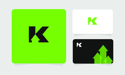 K Arrow Green Minimlist Logo