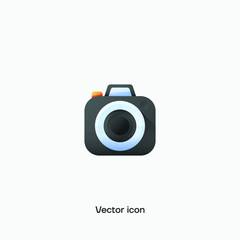 3D Camera vector icon. Premium quality.