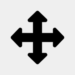 Fototapeta premium Move icon vector illustration in solid style, use for website mobile app presentation