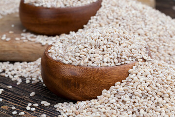 pearl barley for cooking porridge, made from barley