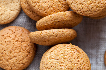 cookies baked with oatmeal and wheat flour
