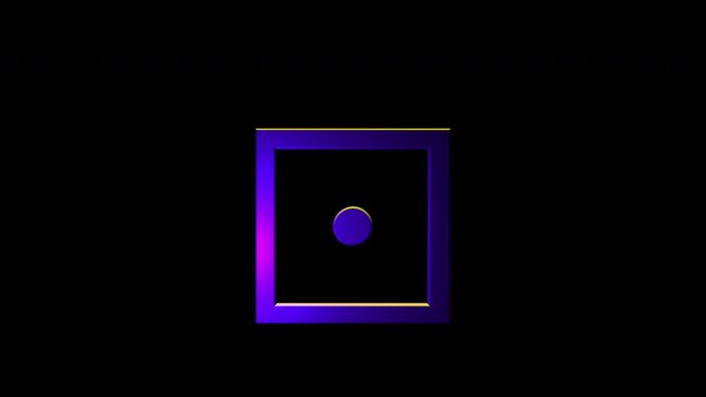 Alchemical Symbol For Urine Icon Animation. Purple text with alpha channel. Esoteric Alchemy symbology
