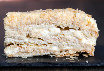 puff pastry sweet cake ready to eat during dessert