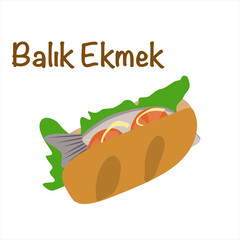 
Fish sandwich. Balık Ekmek. The best street food. 