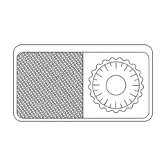 Radio vector icon.Outline vector icon isolated on white background radio.