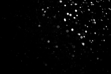 Abstract black bokeh of light texture