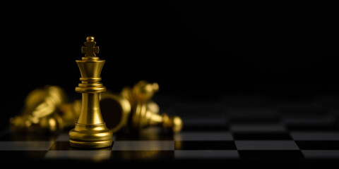 Chess board game for ideas and competition and strategy, business success concept.