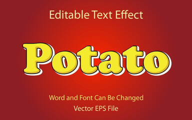 Fototapeta na wymiar Simple Text effect potato