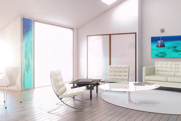 House at the Sea Interior (detail) - 3D Visualization