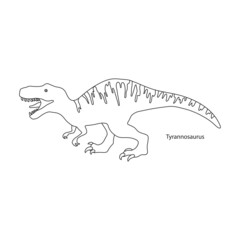 Dinosaur vector icon.Outline vector icon isolated on white background dinosaur.