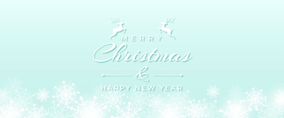 Merry Christmas and Happy New Year banner cover template design.