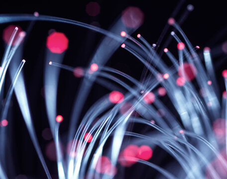Fibre optics carrying data across internet