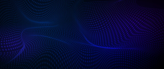 vector abstract digital technology with dot particle, dynamic pattern. Modern graphic design for wallpaper or background. Illustration hi tech, datum futuristic, science and cyber connection concept