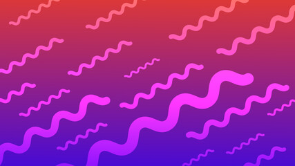 Seamless loop wiggle form in red blue background for background concept