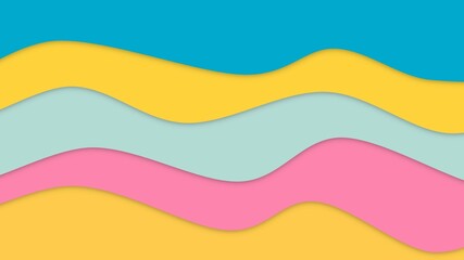 colorful sea wave shape abstract summer background