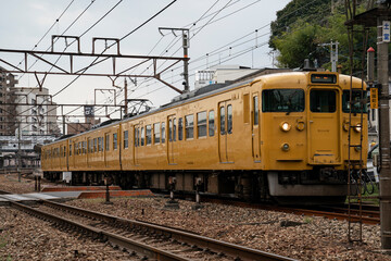Fototapeta na wymiar local yellow train