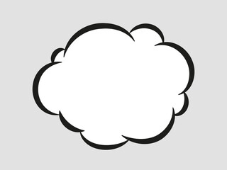 Comic style speed element. Bad smell smoke cloud isolated on white background.