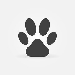 Paw Footprint vector concept simple icon or symbol