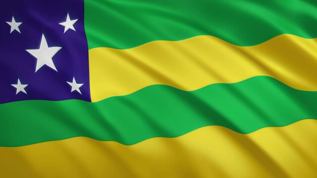 Sergipe - Waving Flag Video Background - Brazil State