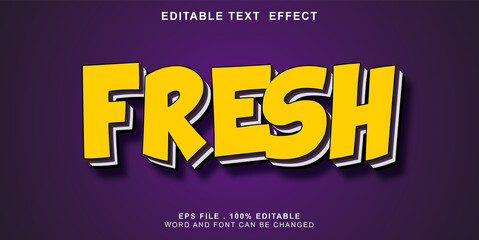 text effect editable fresh