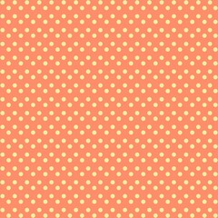 Yellow and orange Polka Dot seamless pattern. Vector background.