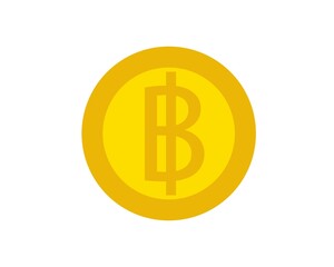 Money, Thai baht icon. Thai baht coin. Vector illustration.