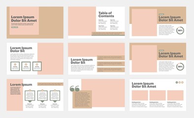Business presentation layout template, brochure layout template, presentation template, flyer, corporate report, annual report, minimalist style template
