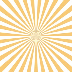 Orange and white Sunburst or Sunlight background. Vector illustration.