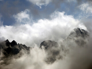 Dark mountain landscape, Tatra Mountains, Poland