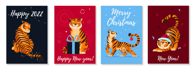 Christmas Tiger Poster Set