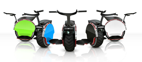 Monowheel Range Realistic Composition © Macrovector