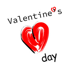 Valentines day background with heart pattern and typography Happy Valentines day text. Wallpaper, flyers, invitations, posters, brochures, banners.