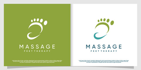 Feet massage logo design with creative unique style Premium Vector part 6