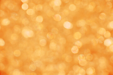 Obraz premium Abstract background of orange bokeh lights