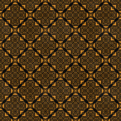 Seamless pattern with decor tile, mosaic oriental ornament. Jpeg illustration for designing posters, cards, prints, stickers, fabric, textile, gift paper, scrapbooking.