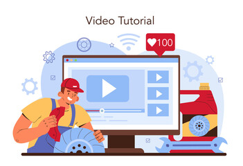 Car repair service online service or platform. Automobile's brake